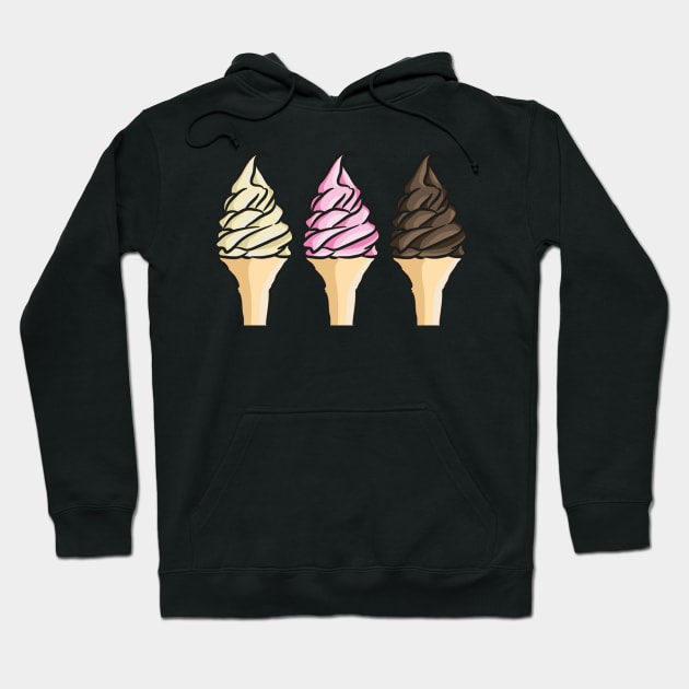 Neapolitan Icecreams Hoodie by Lauramazing